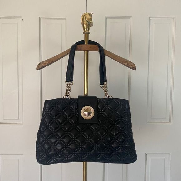 kate spade Bags Kate Spade Astor Court Elena Black Quilted Leather
